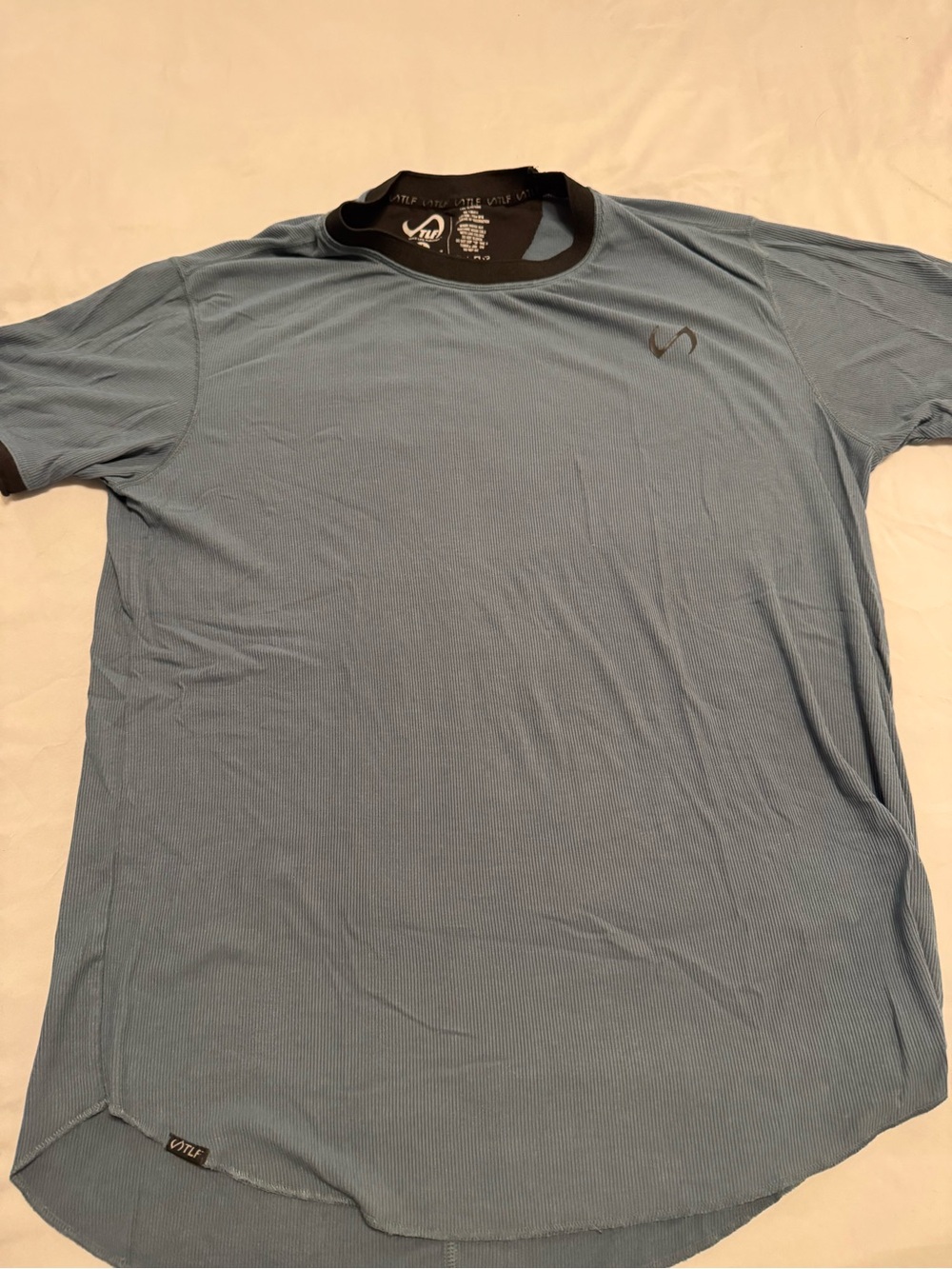 Tlf Men’s Short Sleeve Crew Tee in Light Blue with Contrast Trim